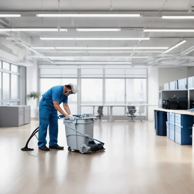 Inspección de limpieza en oficina